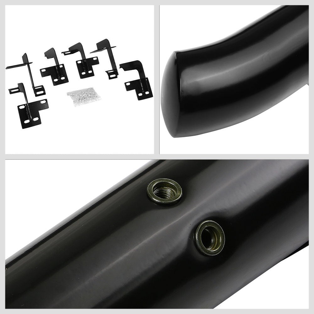 Curved End Black Running Board Nerf Bar For 19+ Ram 1500 DT Gen Extended Cab