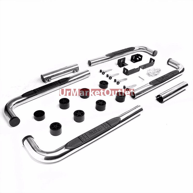 90 Bend End Metal Running Board Nerf Bar Adjustable Extended Cab and Crew Cab