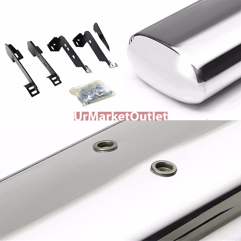 Straight Design Metal Running Board Nerf Bar For 99-19 Silverado Standard Cab