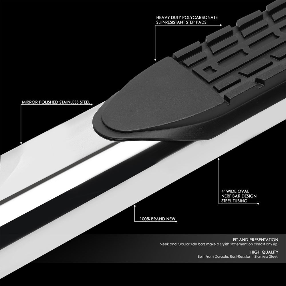 Straight Design Metal Running Board Nerf Bar For 19+ Silverado T1XX Extended Cab