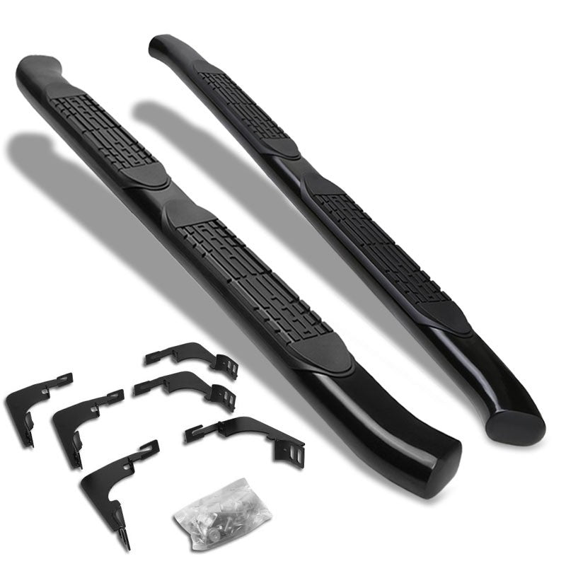 Curved End Oval Black Running Board Nerf Bar For 15+ Colorado RG Extended Cab