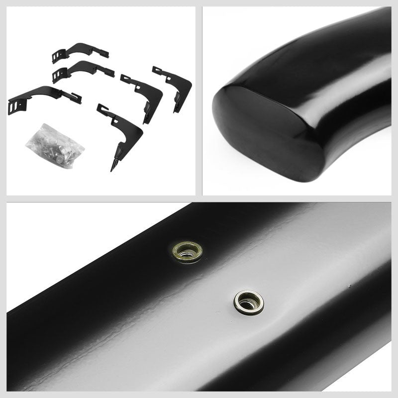 Curved End Oval Black Running Board Nerf Bar For 15+ Colorado RG Extended Cab