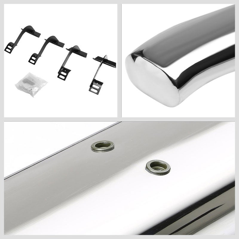 Curved End Oval Metal Running Board Nerf Bar For 15+ Ford F-150 Extended Cab