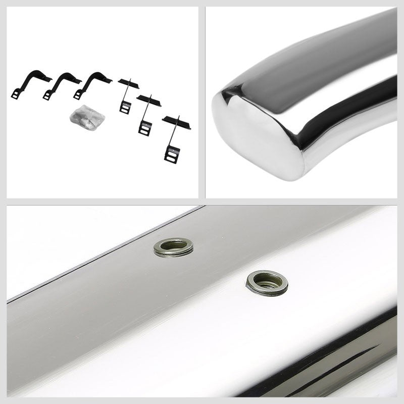 Curved End Oval Metal Running Board Nerf Bar For 15+ F-150 P552 P702 Crew Cab