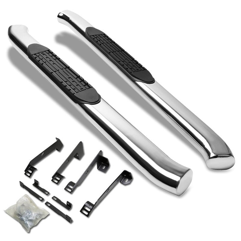 Curved End Oval Metal Running Board Nerf Bar For 02-08 Ram 1500 Standard Cab