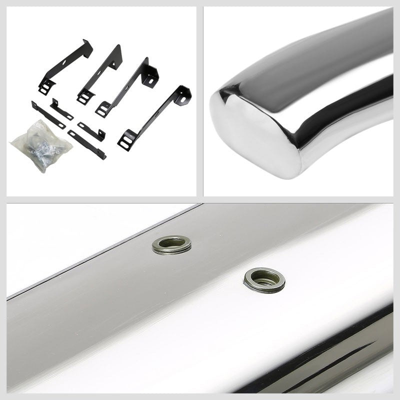 Curved End Oval Metal Running Board Nerf Bar For 02-08 Ram 1500 Extended Cab