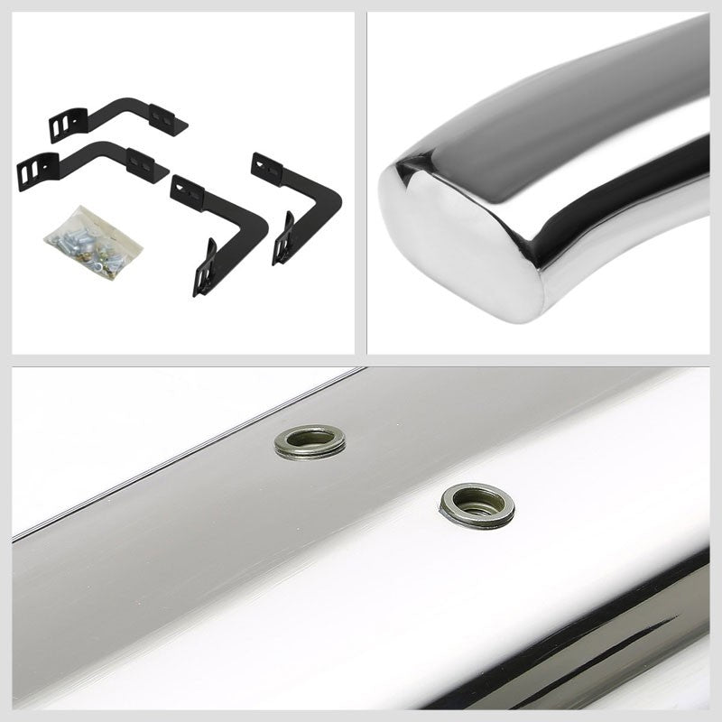 Curved End Oval Metal Running Board Nerf Bar For 05-21 Frontier D40 Crew Cab