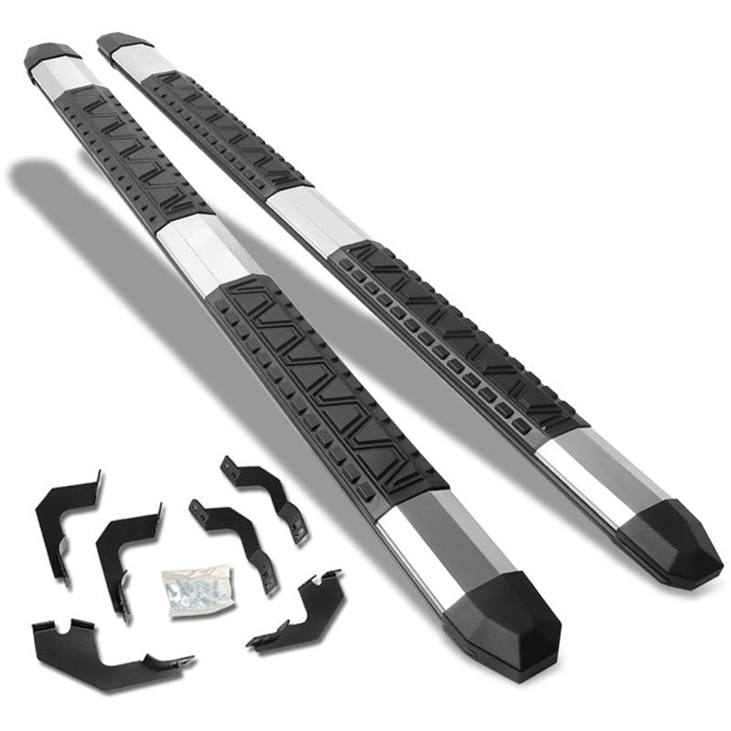 Extruded Trapezoid Metal Running Board Nerf Bar For 05-22 Toyota Tacoma Crew Cab