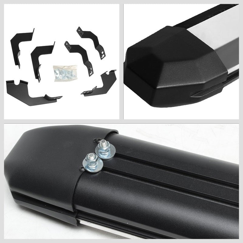 Extruded Trapezoid Metal Running Board Nerf Bar For 05-22 Toyota Tacoma Crew Cab