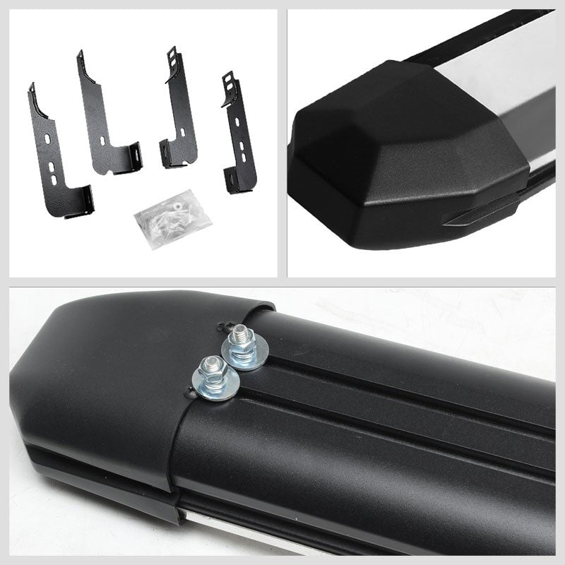 Trapezoid Metal Running Board Nerf Bar For 07-18 Silverado Sierra Standard Cab