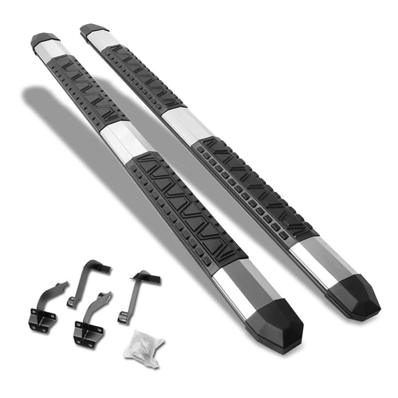 Extruded Trapezoid Metal Running Board Nerf Bar For 15+ Ford F-150 Extended Cab