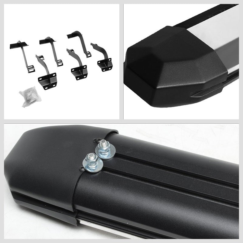 Extruded Trapezoid Metal Running Board Nerf Bar For 15+ F-150 P552 P702 Crew Cab