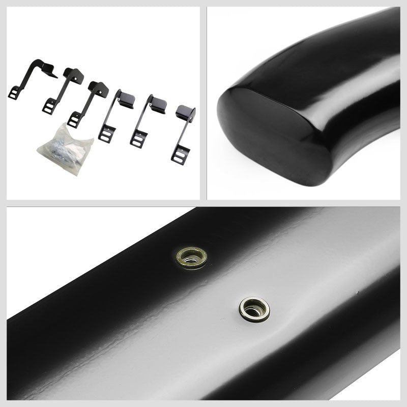 Oval Tubular Black Running Board Nerf Bar For 09-18 Ram/19+ Classic Crew Cab