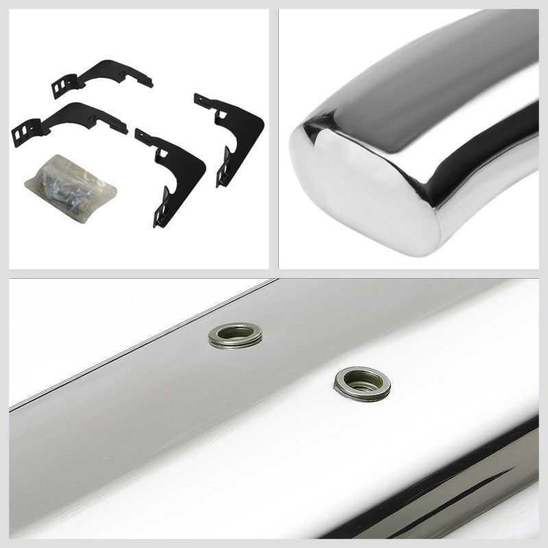 Oval Tubular Metal Running Board Nerf Bar For 99-19 Silverado Standard Cab