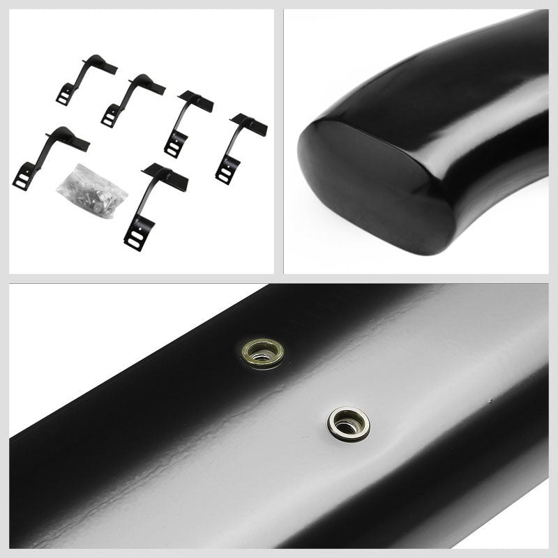 Oval Tubular Black Running Board Nerf Bar For 15+ F-150 P552 P702 Crew Cab