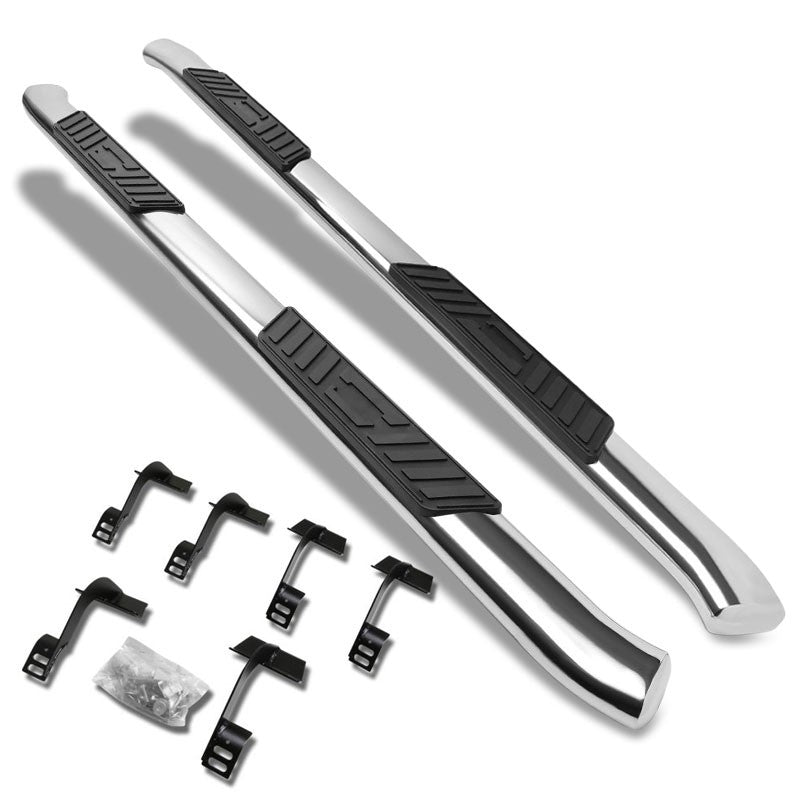 Oval Tubular Metal Running Board Nerf Bar For 15+ F-150 P552 P702 Crew Cab