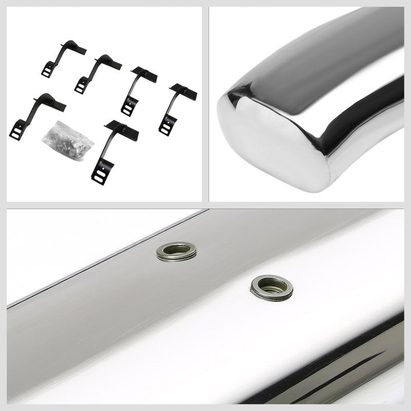 Oval Tubular Metal Running Board Nerf Bar For 15+ F-150 P552 P702 Crew Cab