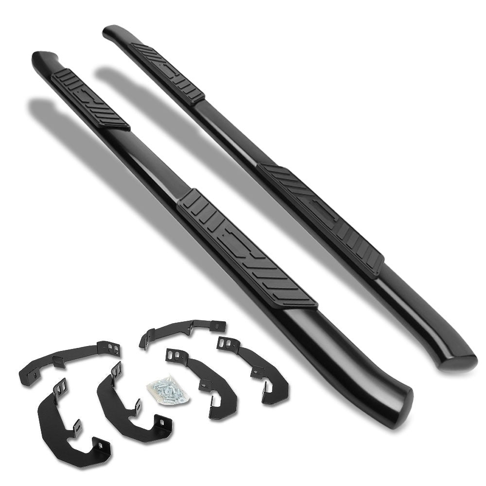 Oval Tubular Black Running Board Nerf Bar For 19+ Silverado/Sierra 1500 Crew Cab
