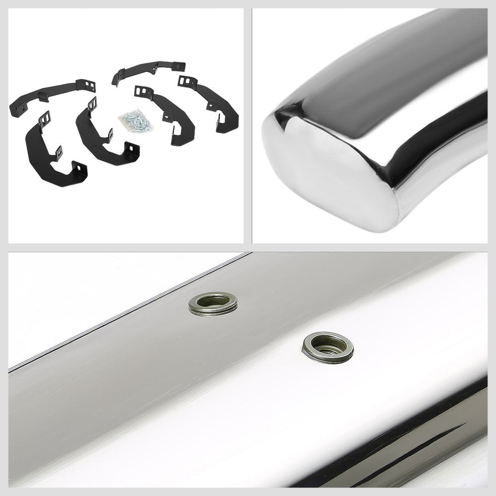 Oval Tubular Metal Running Board Nerf Bar For 19+ Silverado/Sierra 1500 Crew Cab