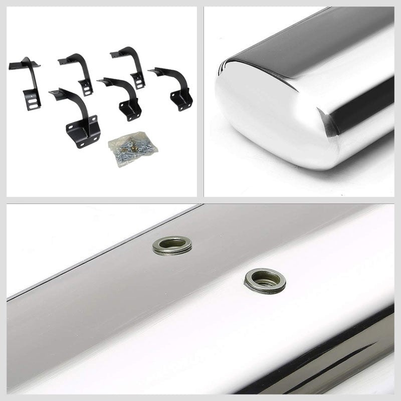 Straight Oval Metal Running Board Nerf Bar For 15+ F-150 P552 P702 Crew Cab