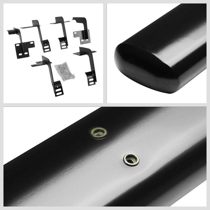 Straight Oval Black Running Board Nerf Bar For 19+ Ram 1500 DT Gen Crew Cab