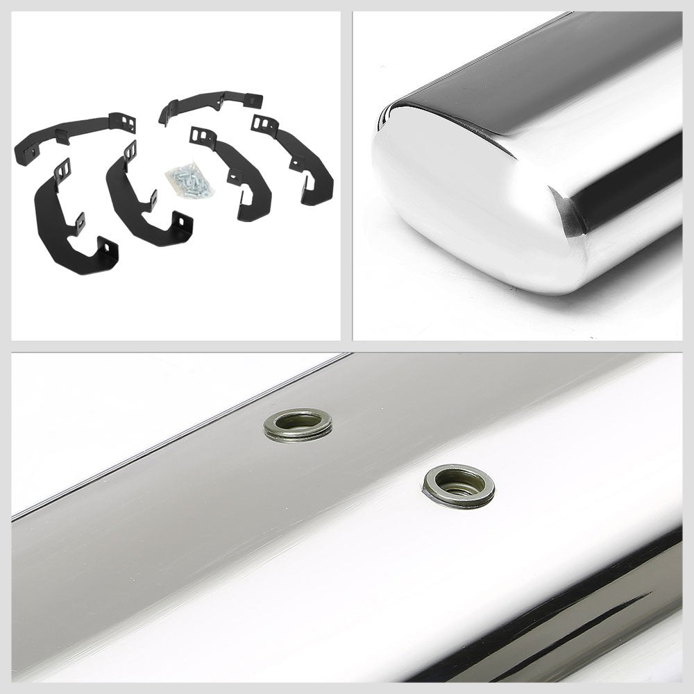 Straight Oval Metal Running Board Nerf Bar For 19+ Silverado T1XX Extended Cab