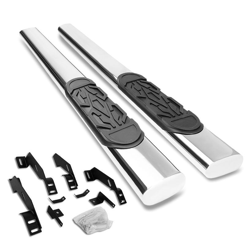 Oval Tubular Metal Running Board Nerf Bar For 88-00 C/K-Series Extended Cab