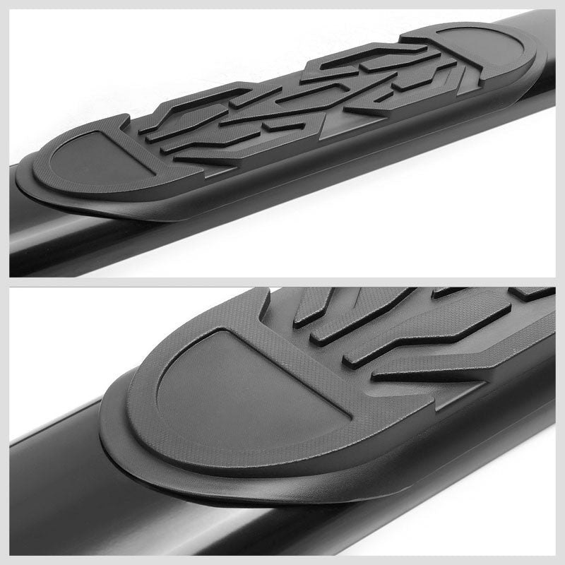 Oval Tubular Black Running Board Nerf Bar For 98-02 Dodge Ram Extended Cab