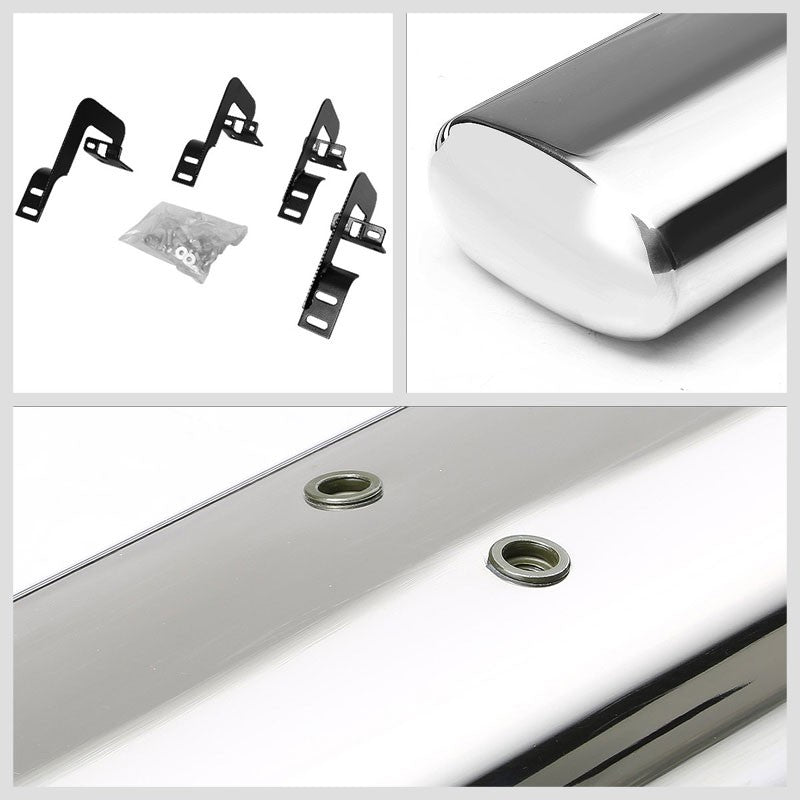 Straight Oval Tubular Metal Running Board Nerf Bar For 04-14 F-150 Standard Cab