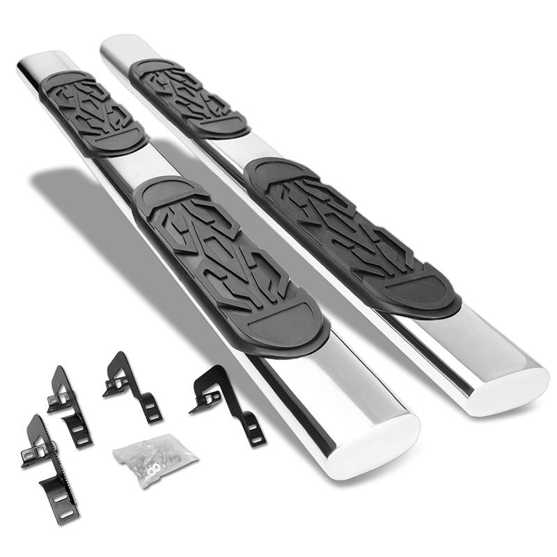 Straight Oval Tubular Metal Running Board Nerf Bar For 09-14 F-150 Extended Cab
