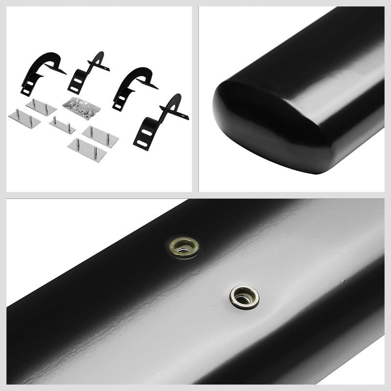 Straight Oval Tubular Black Running Board Nerf Bar For 97-03 F-150 Extended Cab