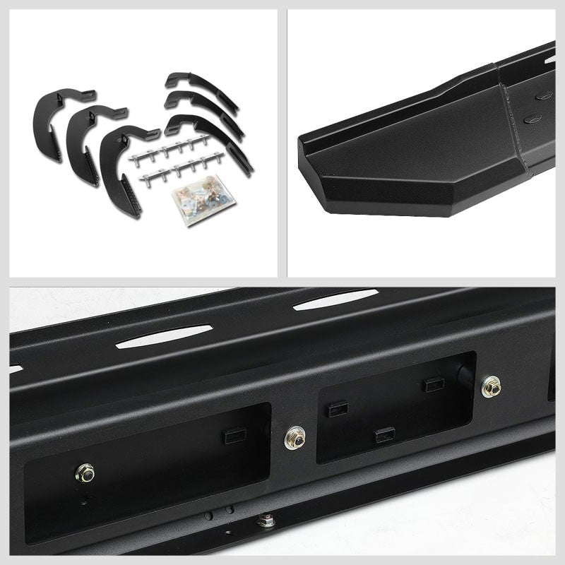Industrial Black Running Board Nerf Bar For 07-18 Silverado 1500 Extended Cab