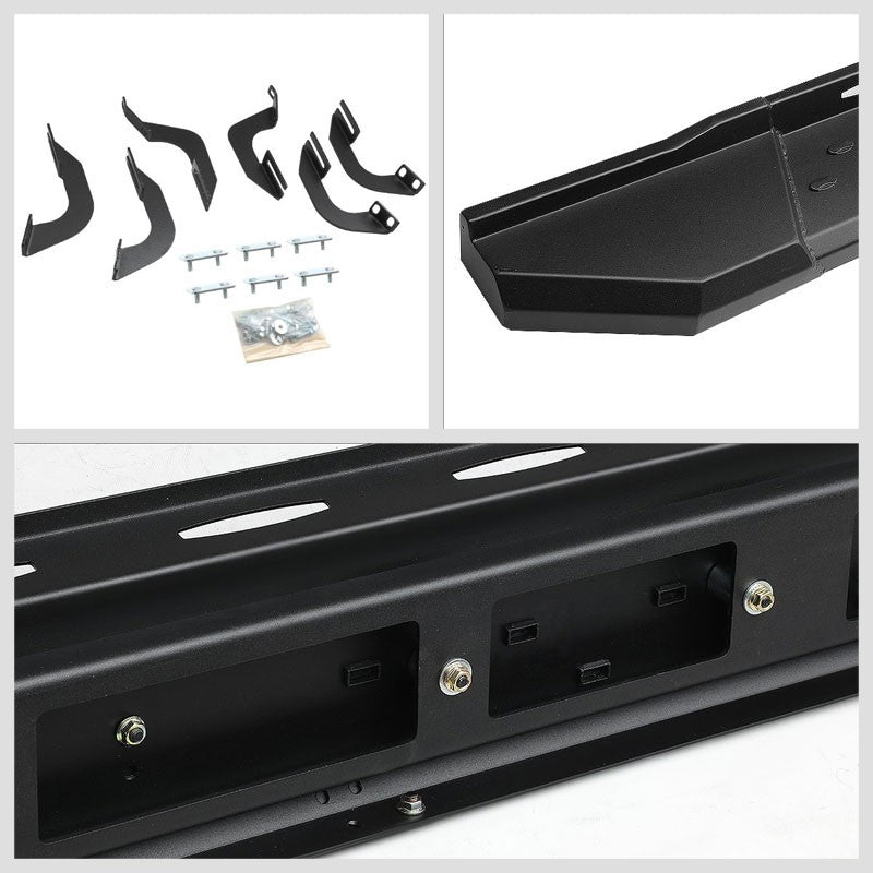 Industrial Black Running Board Nerf Bar For 07-21 Toyota Tundra XK50 Crew Cab