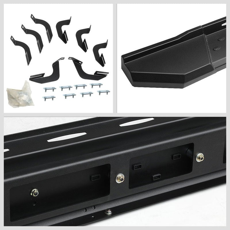 Industrial T2 Black Running Board Nerf Bar For 07-21 Toyota Tundra XK50 Crew Cab