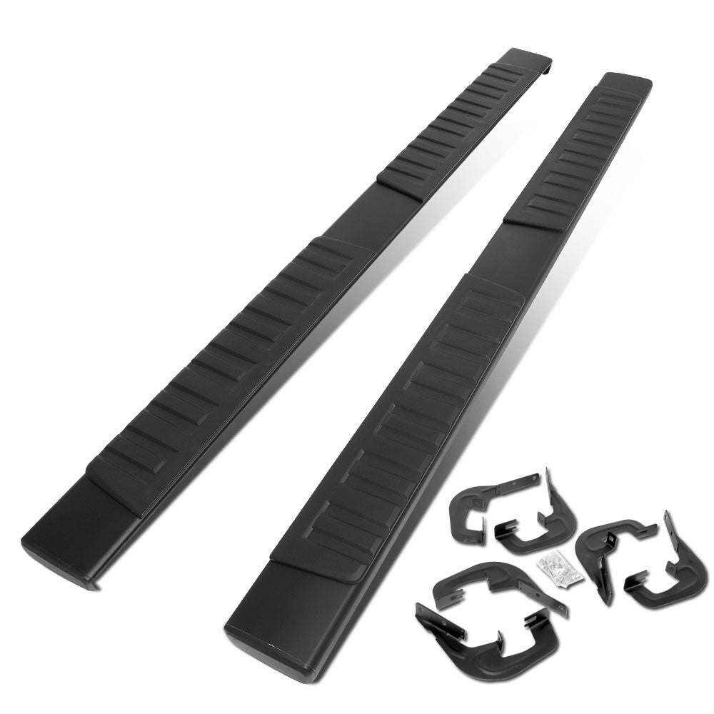 Extruded Flat Black Running Board Nerf Bar For 07-18 Silverado 1500 Extended Cab