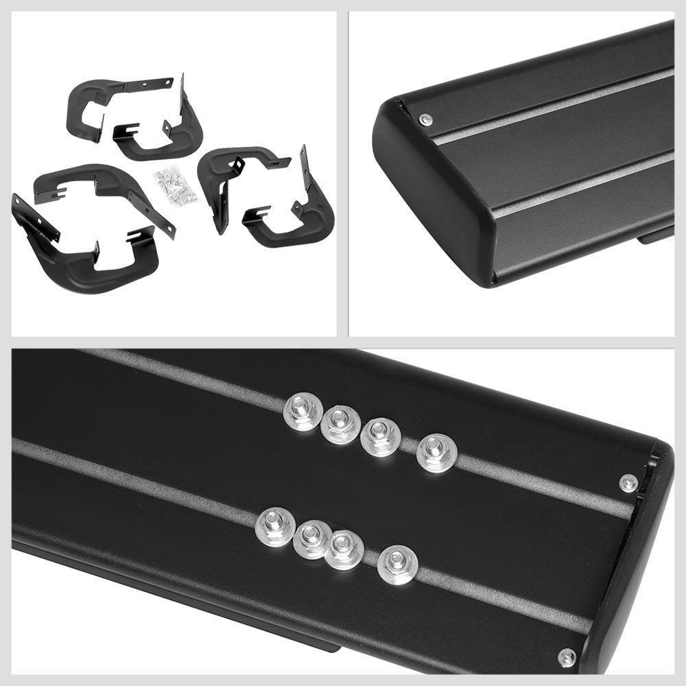 Extruded Flat Black Running Board Nerf Bar For 07-18 Silverado 1500 Extended Cab