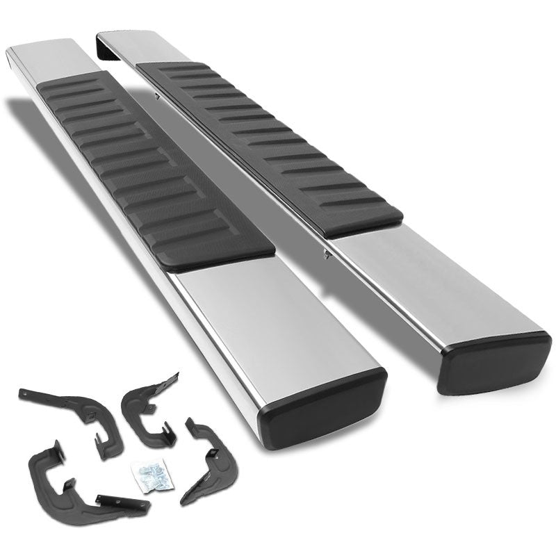 Extruded Flat Metal Running Board Nerf Bar For 07-18 Silverado 1500 Standard Cab