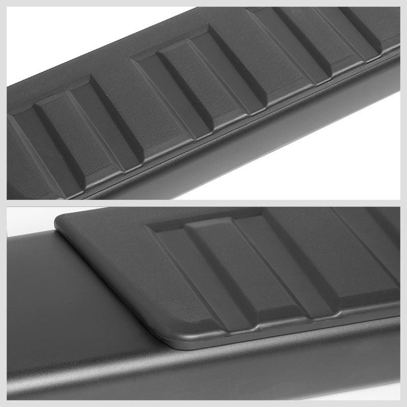 Extruded Flat Black Running Board Nerf Bar For 07-18 Silverado 1500 Crew Cab