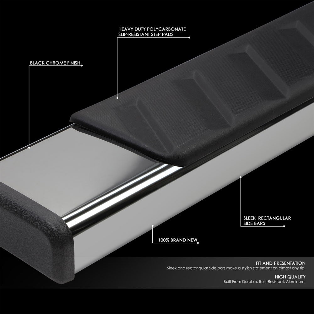 OE Style Black Running Board Nerf Bar For 07-18 Silverado 1500 Extended Cab