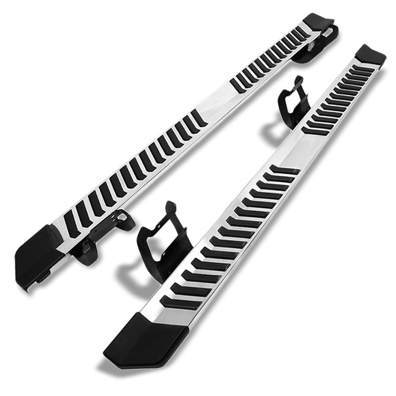 Flat Board Stripe Pad Black Running Board Nerf Bar For 15+ Ford F150 Crew Cab