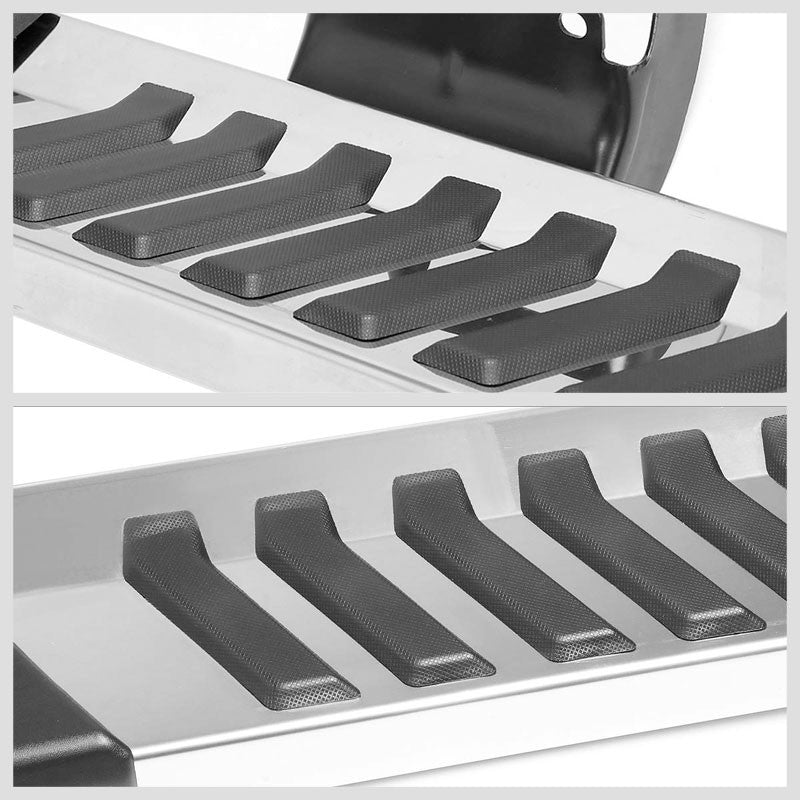 Flat Board Stripe Pad Black Running Board Nerf Bar For 15+ Ford F150 Crew Cab