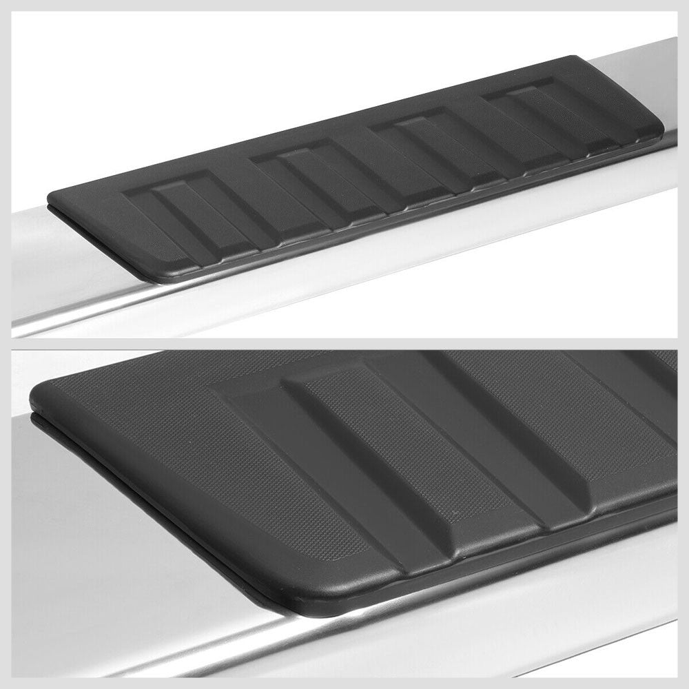 Flat Board T2 Black/Silver Running Board Nerf Bar For 07-21 Tundra Extended Cab