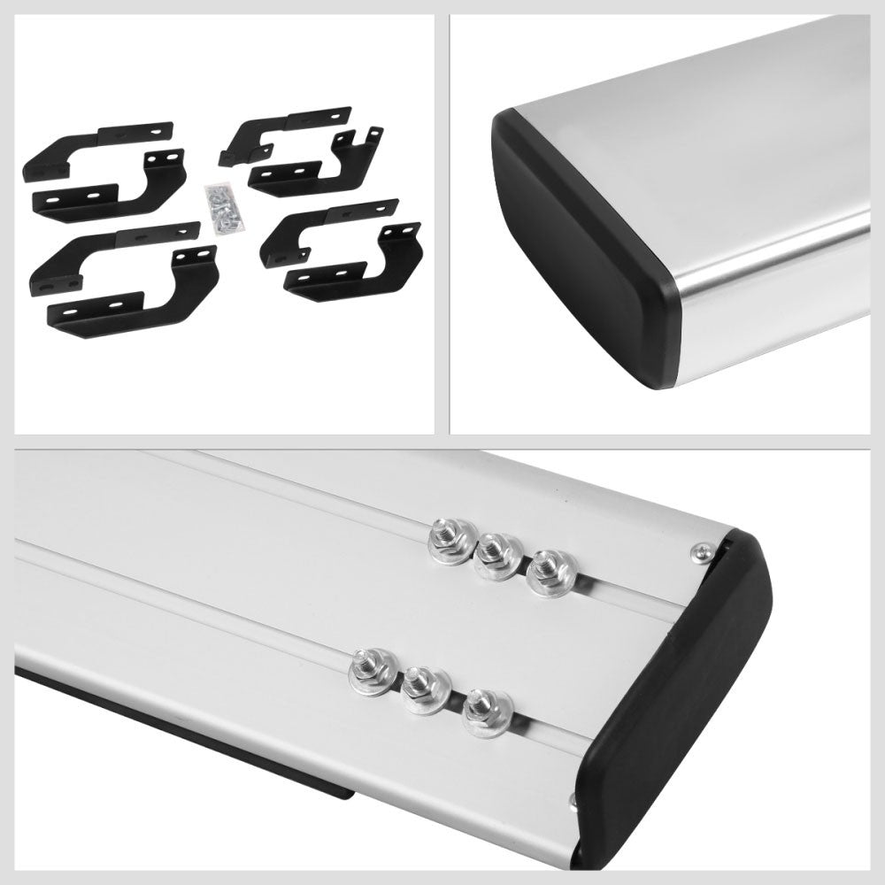 Flat Board Cross Chrome/Black Running Board Nerf Bar For 07-21 Tundra Crew Cab