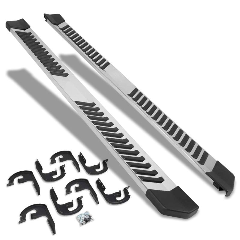 Flat Board Stripe Pad Metal Running Board Nerf Bar For 04-14 F-150 Extended Cab