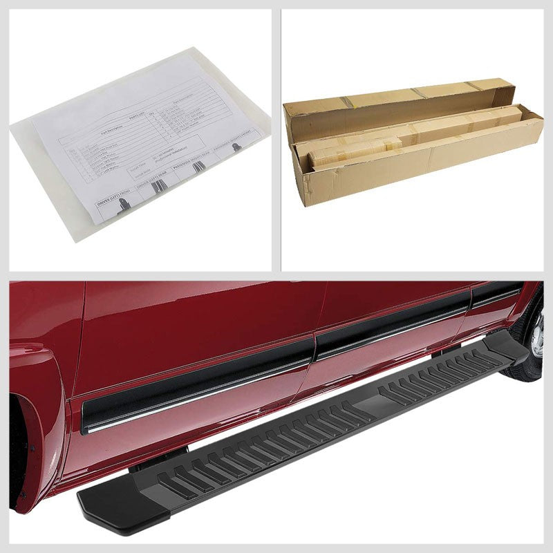 Extruded Flat Black Running Board Nerf Bar For 04-14 Ford F-150 Crew Cab