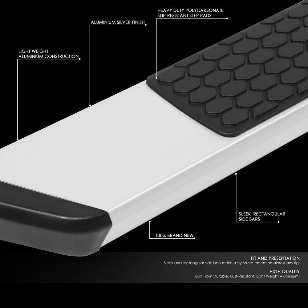 Extruded Flat Black/Silver Running Board Nerf Bar For 19+ Ram 1500 DT Crew Cab