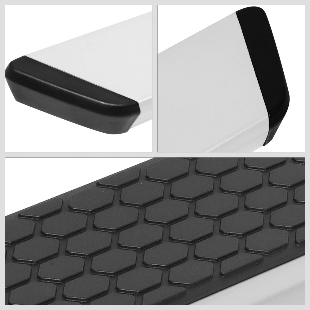 Extruded Flat Black/Silver Running Board Nerf Bar For 19+ Ram 1500 DT Crew Cab