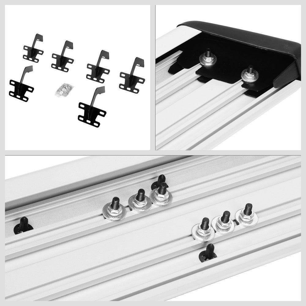 Extruded Flat Black/Silver Running Board Nerf Bar For 19+ Ram 1500 DT Crew Cab