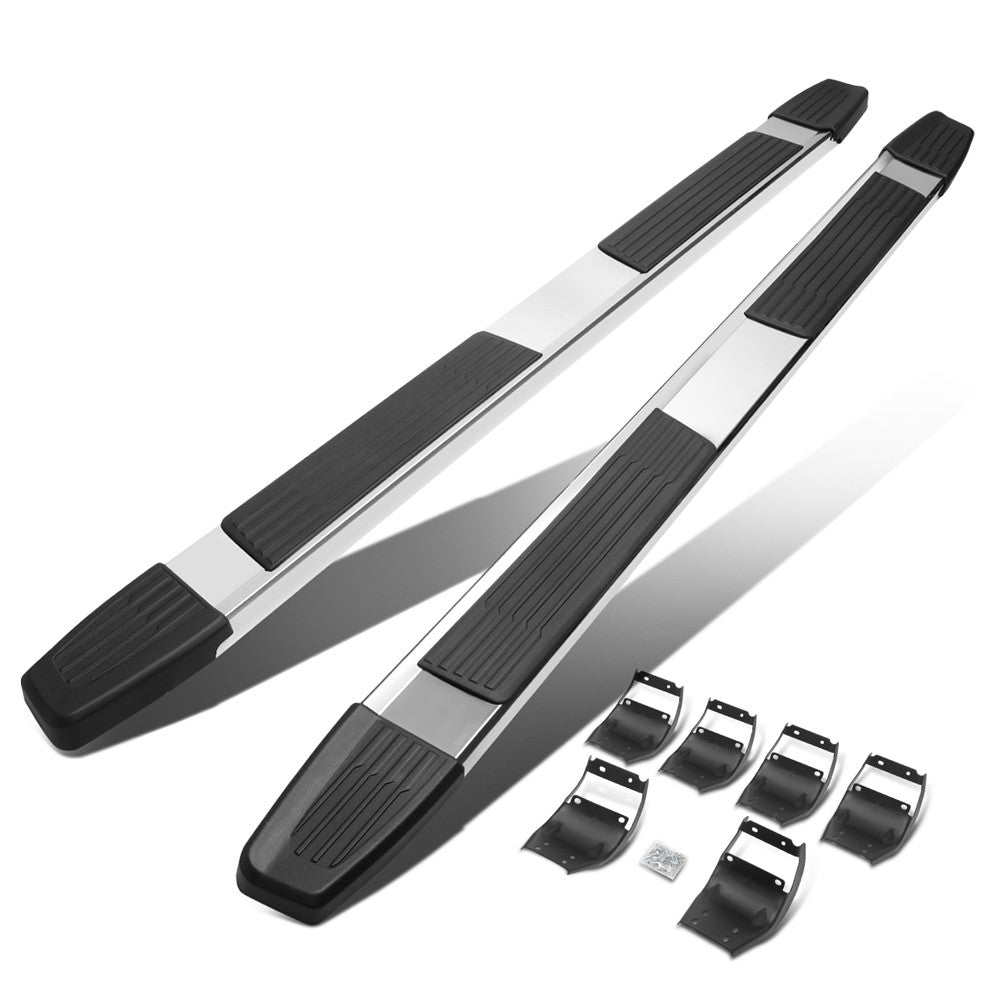 Flat Step/5.25 Cap Metal Running Board Nerf Bar For 15+ F-150 P552 P702 Crew Cab
