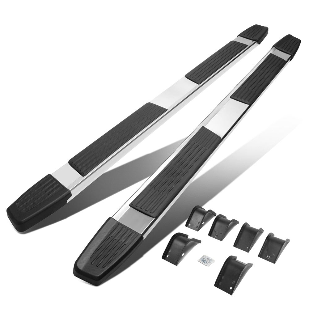 Flat Step/5.25 Cap Metal Running Board Nerf Bar For 09-18 Ram 1500 Crew Cab